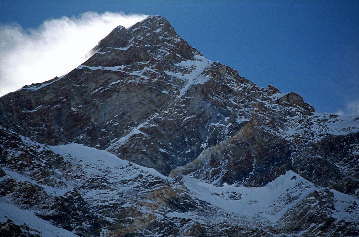 405 Annapurna Northwest Summmit Close Up From French First North Base Camp Early Morning